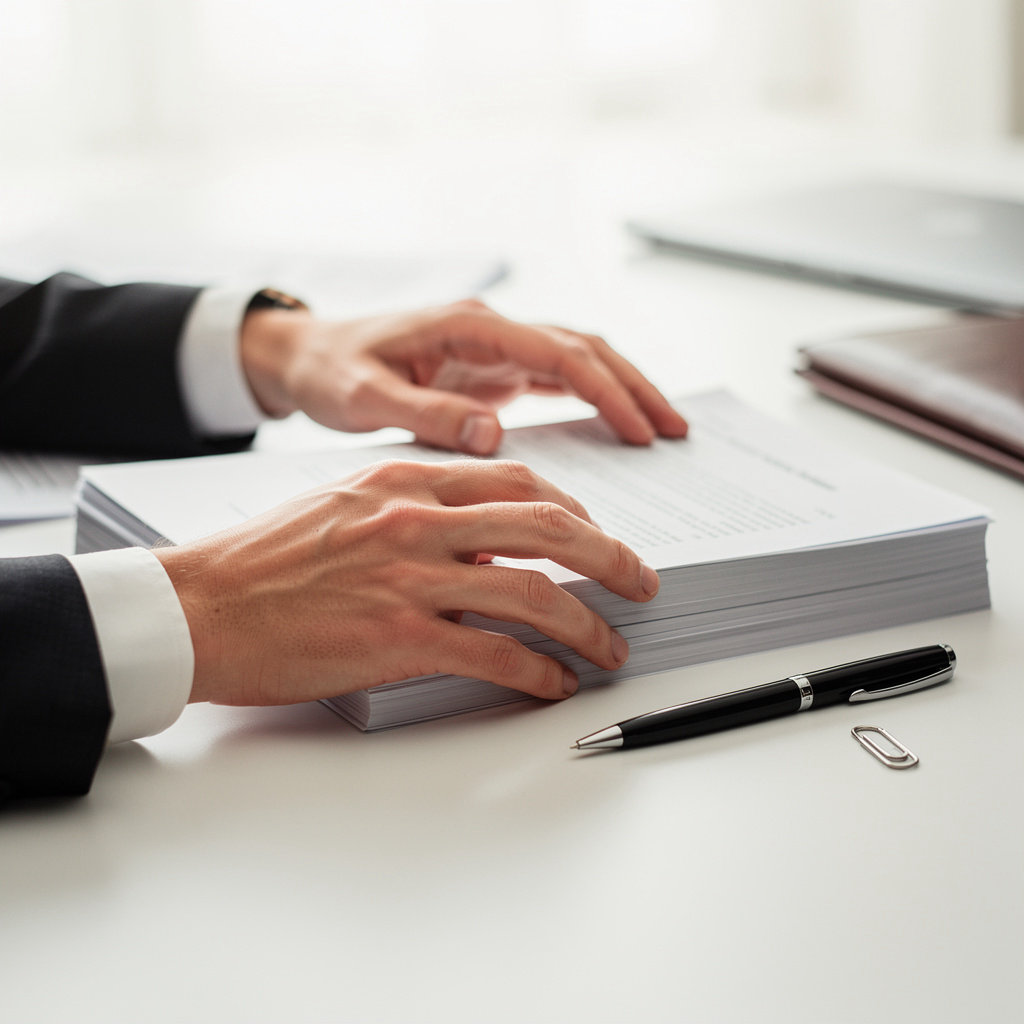 Absolute Executive Legal Document Assistance professional reviewing legal documents with a client in San Diego, CA